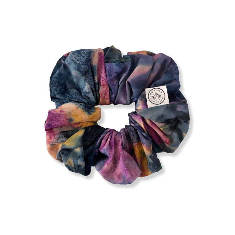 Clouded Sky Batik Scrunchie