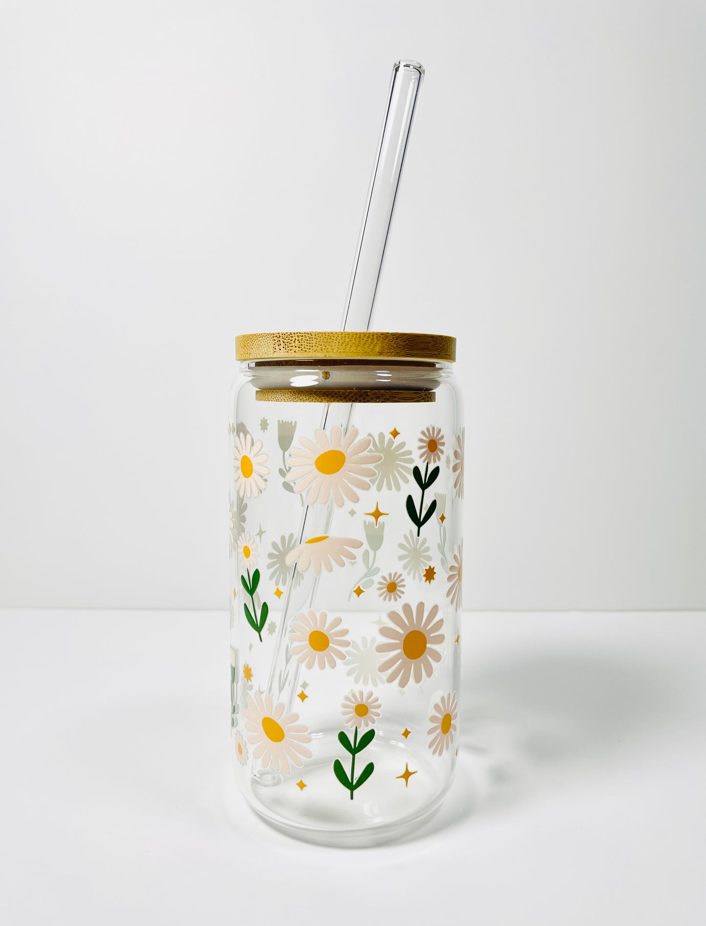 Daisy Stem Glass Cup