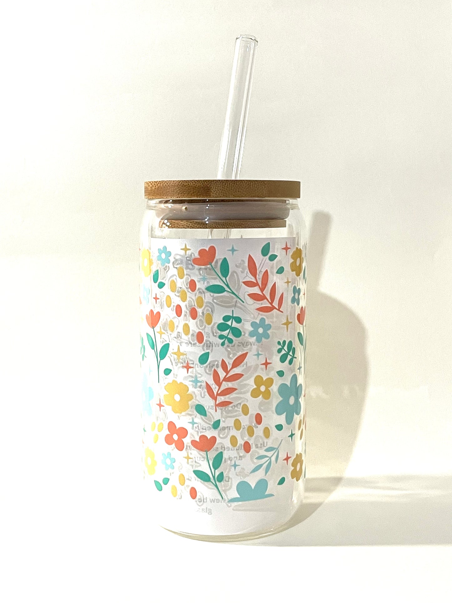 Boho Flora Glass Cup