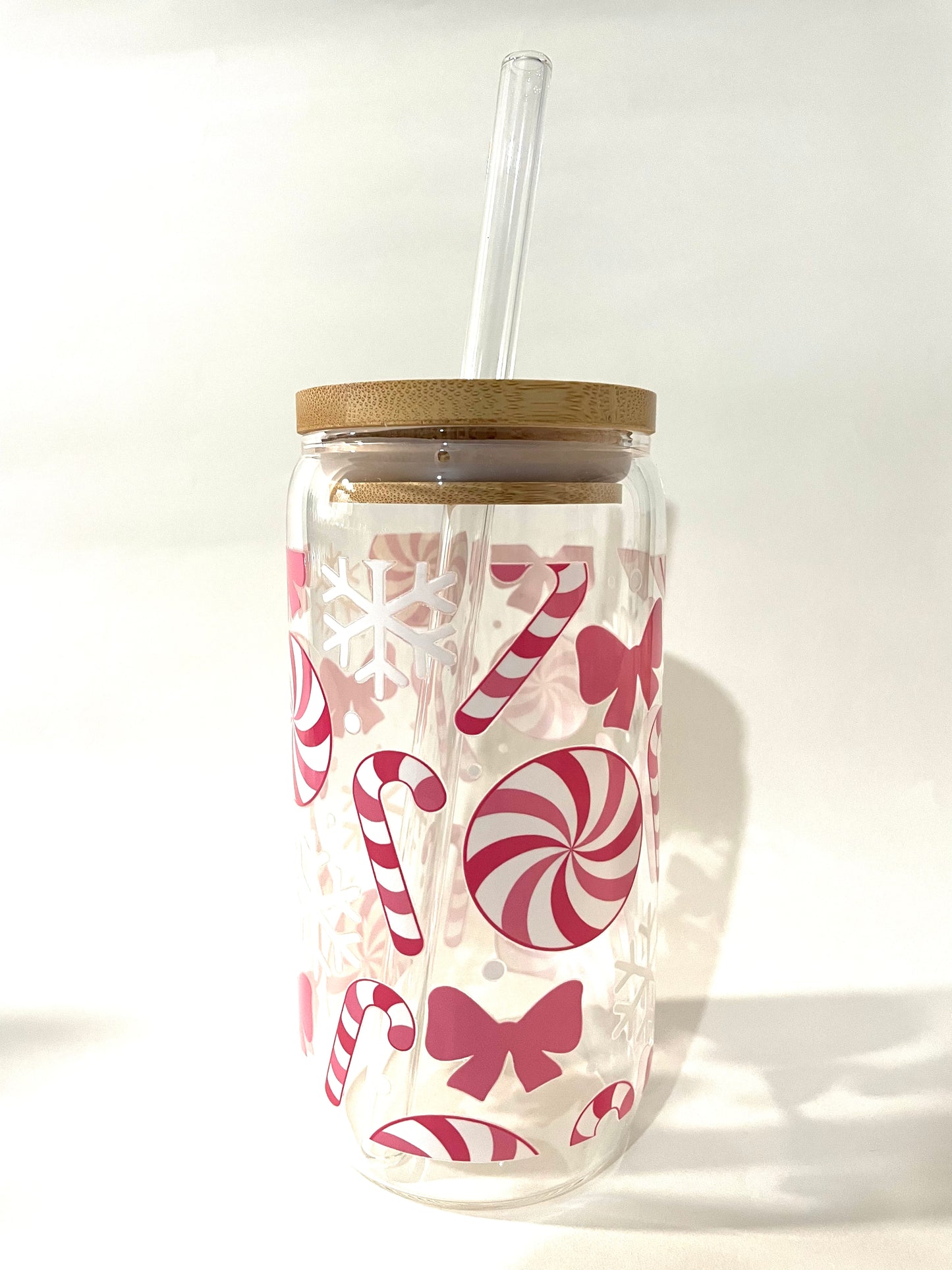 Peppermint Sweets Glass Cup