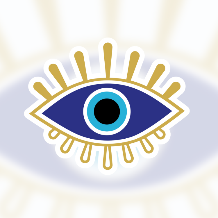 Lash Evil Eye Easy Peel Sticker