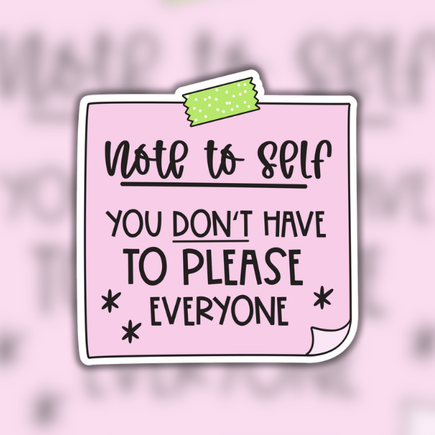 Note To Self Post It Easy Peel Sticker
