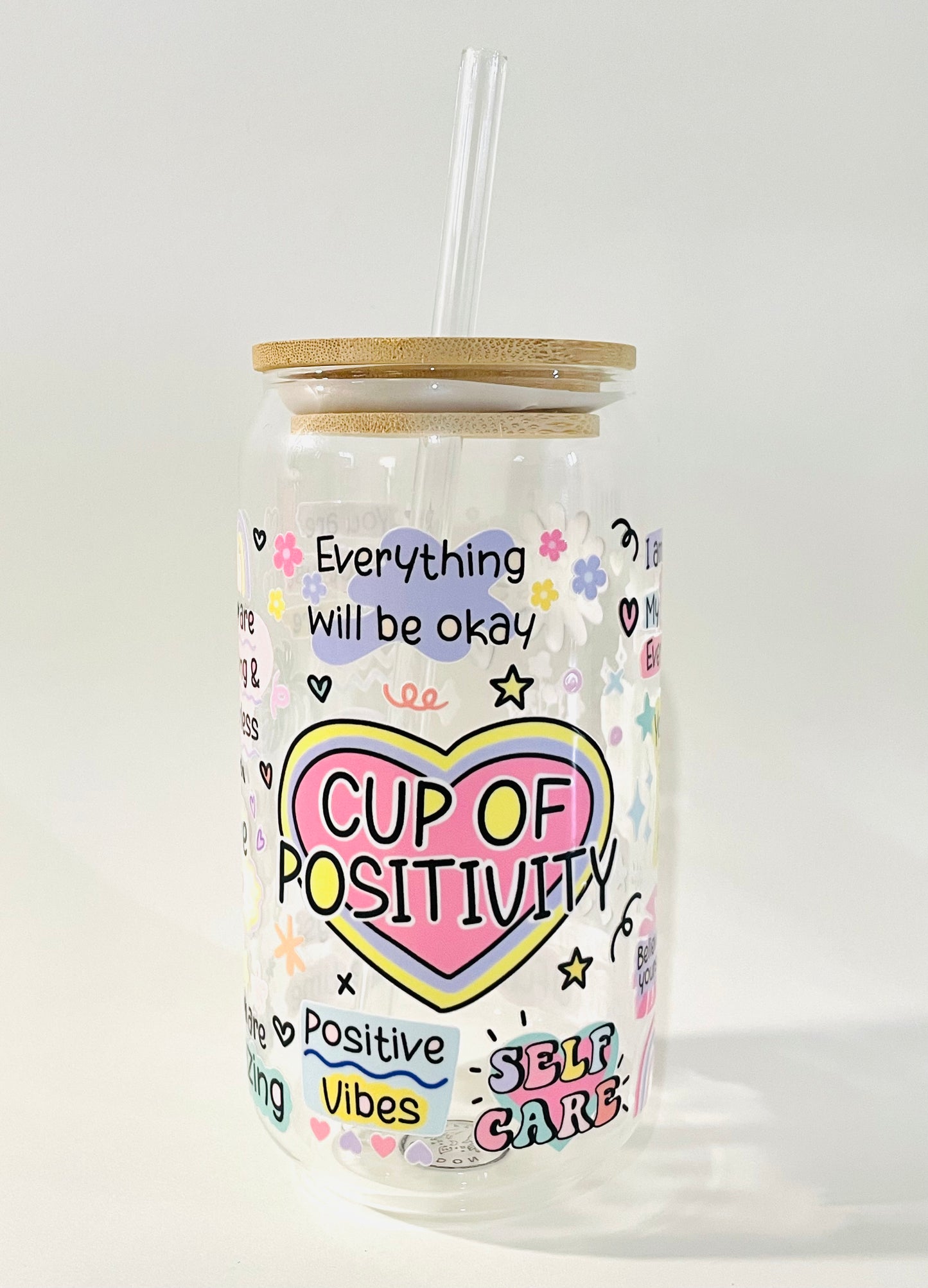 Cup of Positivity Glass Cup