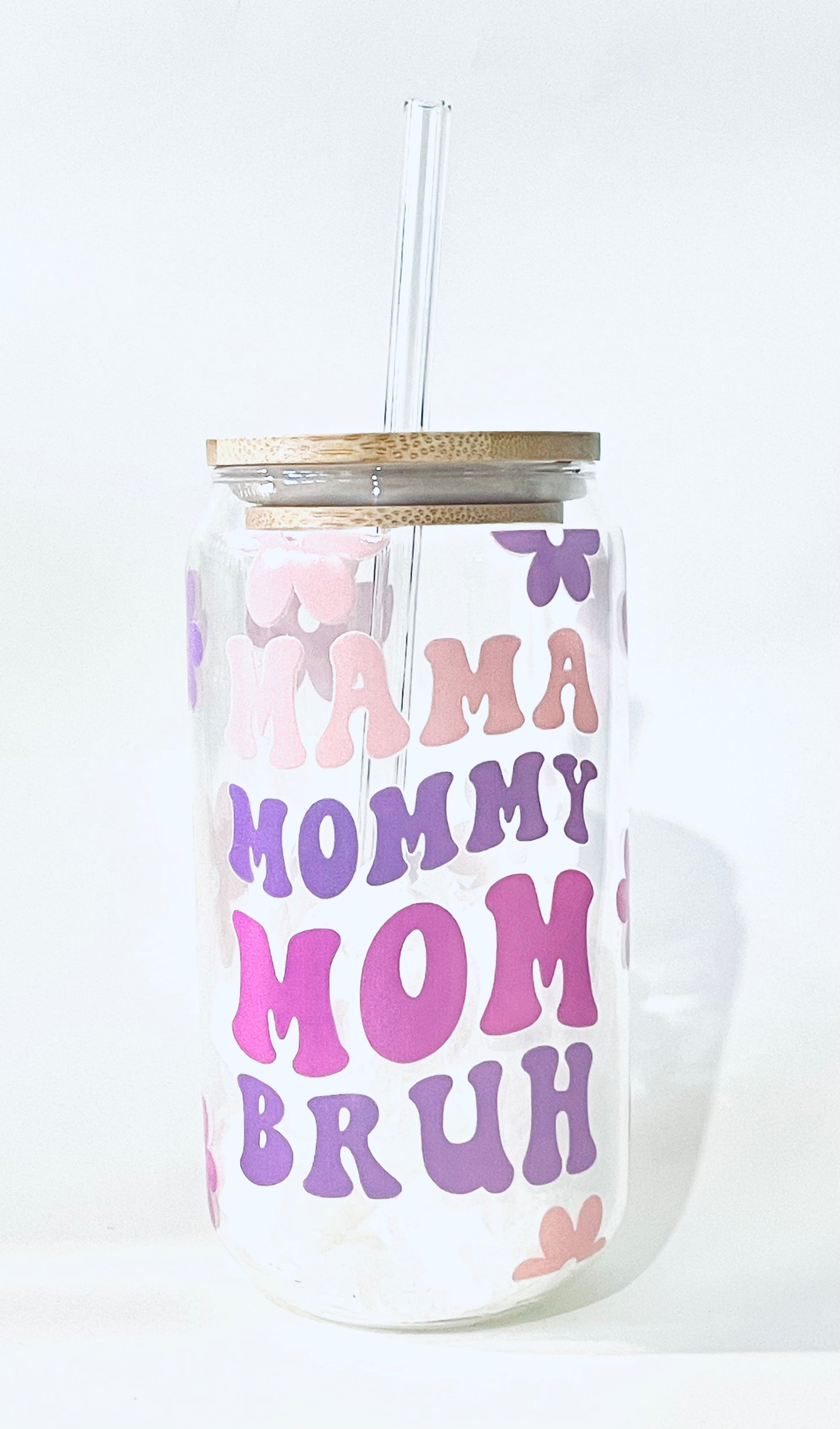 Mom Names Glass Cup