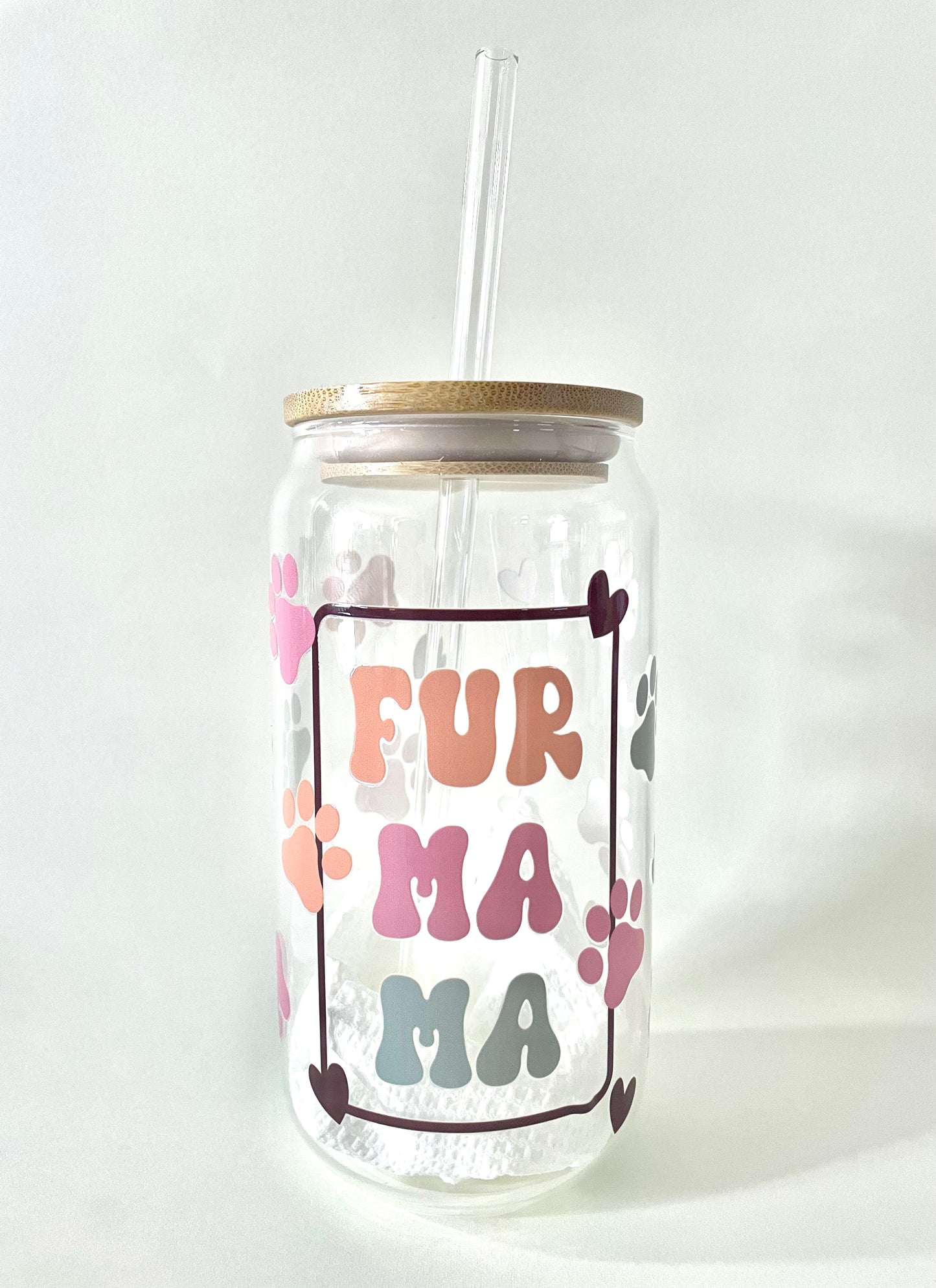 Fur Mama Glass Cup