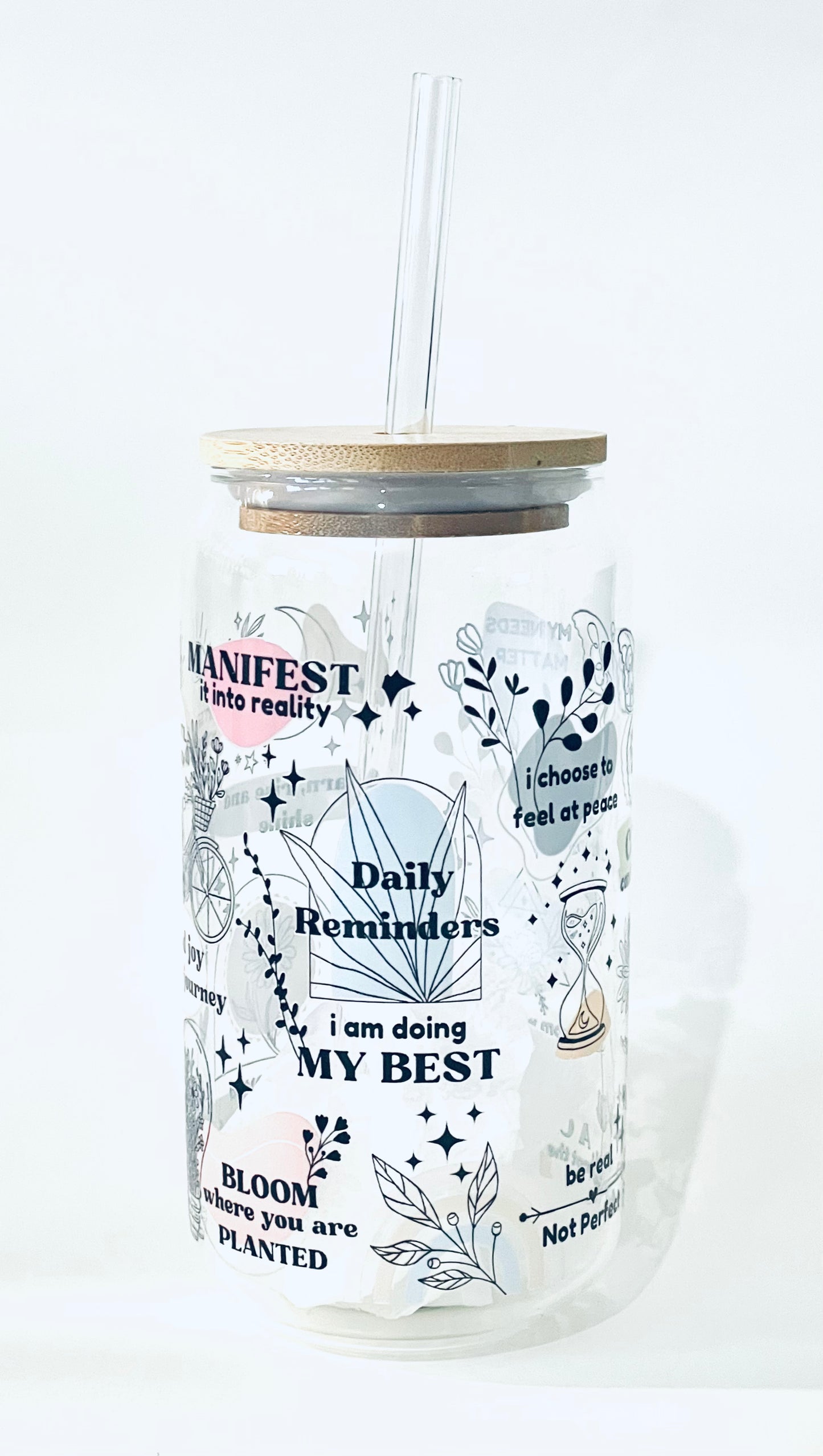 Delicate Daily Reminders Glass Cup