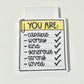 Your Are Checklist Magnetic Bookmark