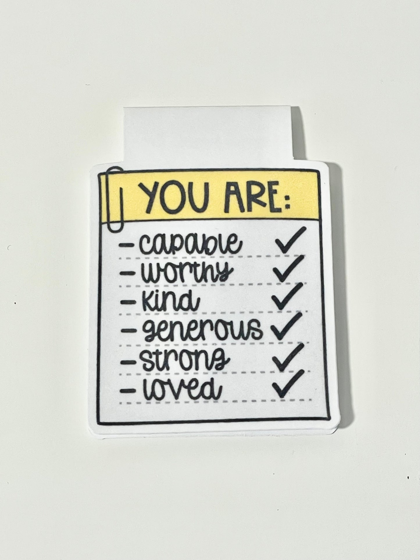 Your Are Checklist Magnetic Bookmark