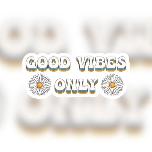 Good Vibes Only Easy Peel Sticker