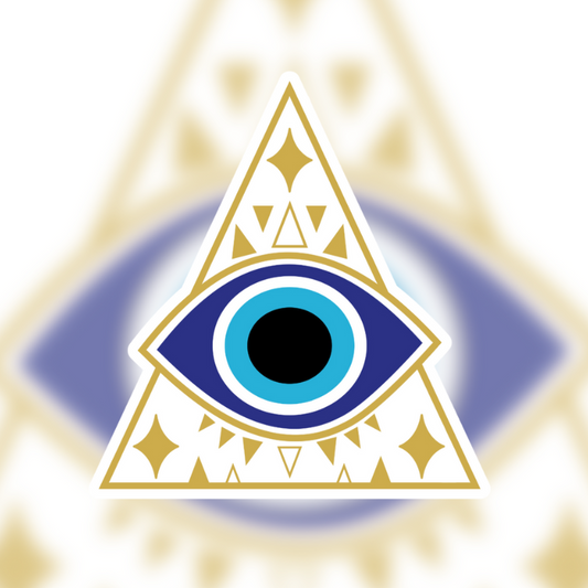 Pyramid Evil Eye Easy Peel Sticker