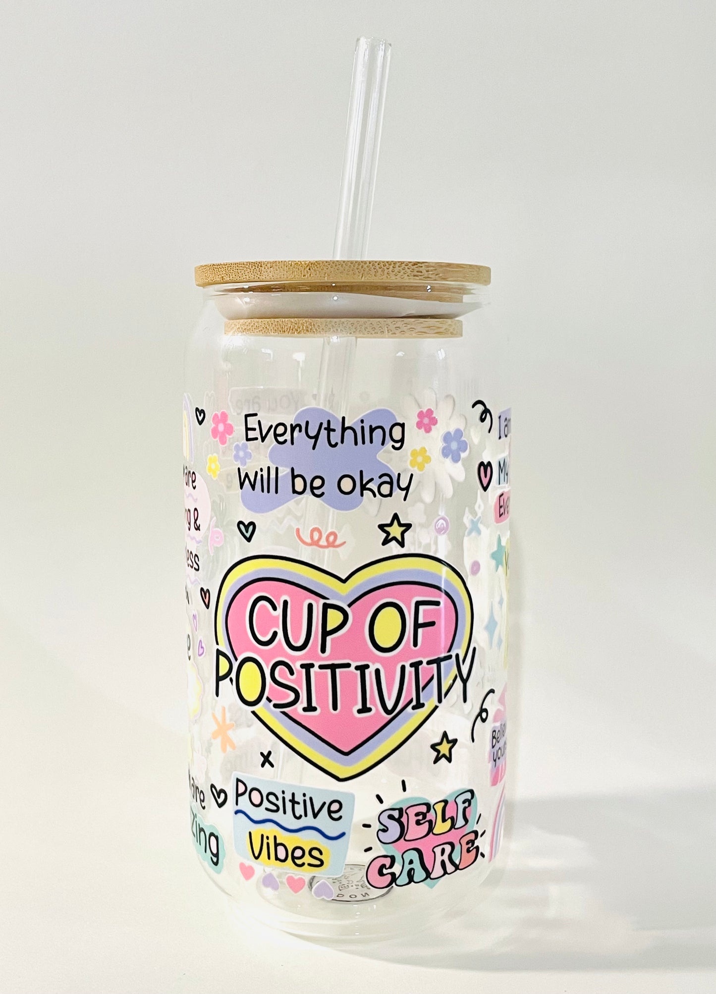 Cup of Positivity Glass Can