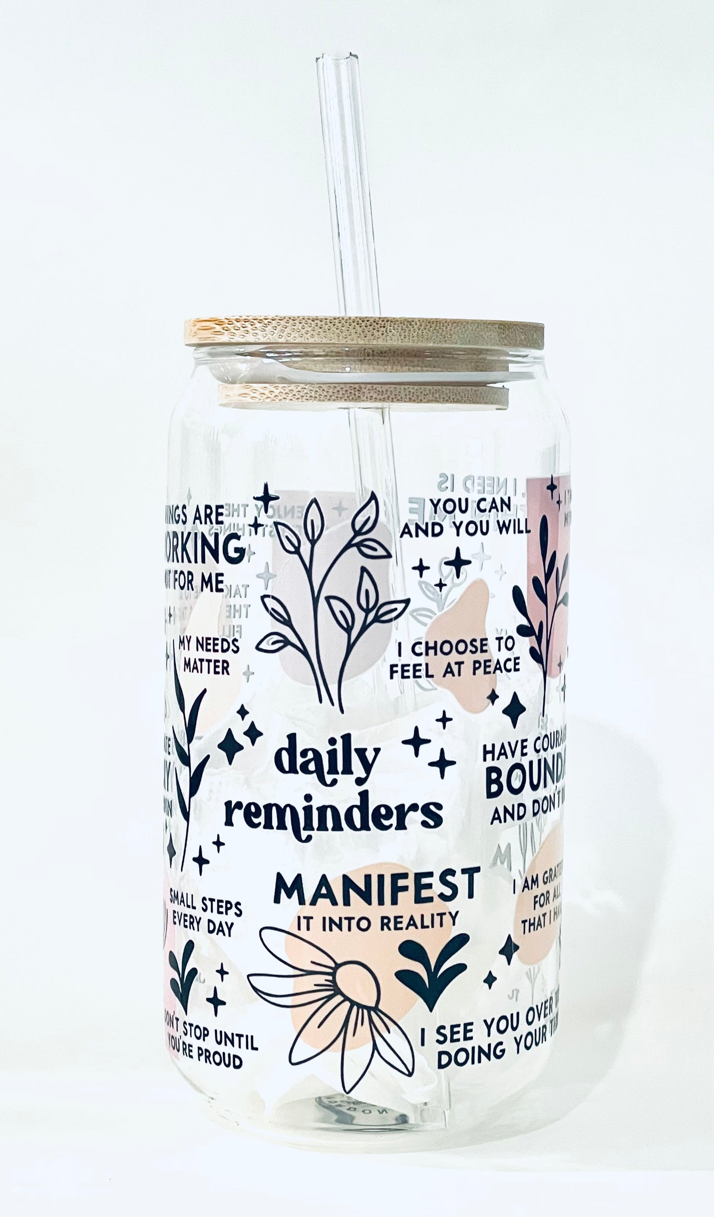 Daily Reminders Glass Can